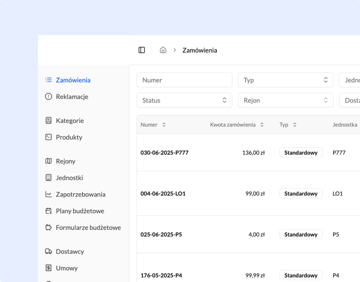 Zarządzanie zamówieniami